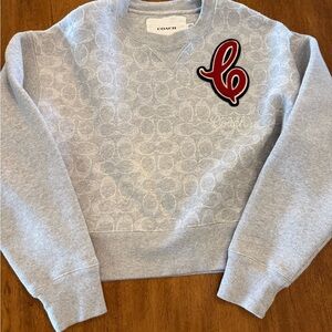 Coach Signature Cropped Sweatshirt – Size Small